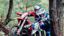 Teo Kabakchiev (BGR, Sherco) steigerte sich und war am Offroad-Tag 2 der Red Bull Romaniacs in Topform.