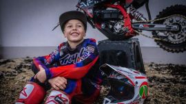 8-jähriger Oberösterreicher Raphael Edlinger startet im Junior Supercross Programm der AMA Supercross Serie im US-Bundesstaat Kalifornien. 