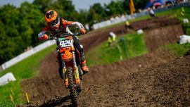 In seinem ersten 125ccm-Jahr feiert Moritz Ernecker den Vize-Titel im ADAC MX Junior Cup 125.