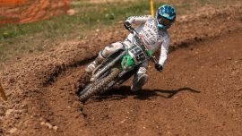 Der 27-jährige Zweirad Damianik-Pilot holte erstmals heuer Rang 2 in der MX OPEN ÖM Tageswertung. 
