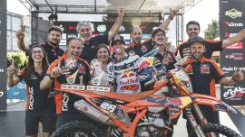 Josep Garcia und Andrea Verona vom Red Bull KTM Factory Racing Team setzten ihre beeindruckende Saison in der FIM EnduroGP-Weltmeisterschaft 2026 beim vierten Lauf in Fafe, Portugal, fort.