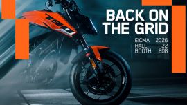 Der KTM-Messestand auf der EICMA 2026, die vom 3. bis 8. November auf dem Gelände der Fiera Milano Rho in Mailand stattfindet, bildet den Rahmen für eine mit Spannung erwartete Pressekonferenz. 