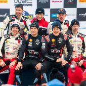 Elfyn Evans, Scott Martin,  Ott Tanak, Martin Jarveoja, Kalle Rovanpera,  Jonne Halttunen