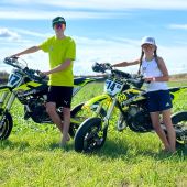 Supermoto Motosport-Talente aus Gaißau: Luca und Schwester Selina Schnaitmann 