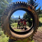 Mountain Enduro-Rohr im Gebirge