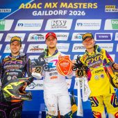 Das Podium in Gaildorf Tom Koch, Roan van de Moosdijk und Noah Ludwig