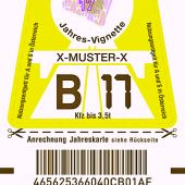 Neue Klebevignette ist Zitronengelb