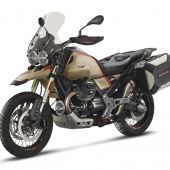 Die kompakte Mittelklasse Enduro, Moto Guzzi V85 TT sorgte letztes Jahr für einiges an Aufsehen. 