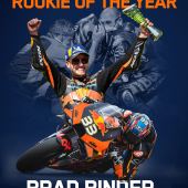 Mit dem 11. Platz in der MotoGP-Weltmeisterschaftswertung ist Brad Binder der Rookie des Jahres 2020.