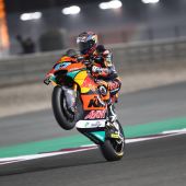 Der Australier Remy GARDNER von Red Bull KTM Ajo landet nach einem sensationellem Lauf auf P2