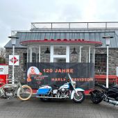 Die große Ausstellung „120 Jahre Harley-Davidson“ startet in Bad Homburg.