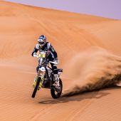 Husqvarna Factory Racing-Pilot Skyler Howes zeigte bei der 2023 Abu Dhabi Desert Challenge erneut eine starke Leistung mit P3.