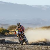 Toby Price von Red Bull KTM Factory Racing hat auf der letzten Etappe der Desafio Ruta 40 2023 den vierten Platz belegt. 