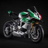 Limited Edition der Panigale V4 in einer nummerierten und auf 1.000 Exemplare limitierten Serie mit einer einzigartigen Lackierung und - zum ersten Mal bei einer Tricolore - mit Komponenten zur Steigerung der Performance auf der Rennstrecke.