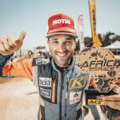 Luca Seppele startete als einziger Österreicher beim Africa Eco Race und erreichte den 3. Platz bei den Rookies.