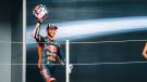Der Red Bull KTM Tech3-Fahrer kämpfte sich auf den 3. Platz vor und holte sich am Circuit de Barcelona-Catalunya sein erstes Podium in diesem Jahr, Pedro Acosta von Red Bull KTM Factory fährt auf den 4. Platz. 